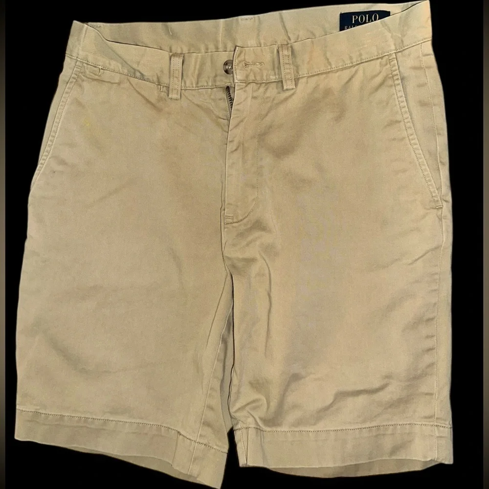 Polo Ralph Lauren Khaki Shorts Men's 29 Relaxed Fit Flat Front